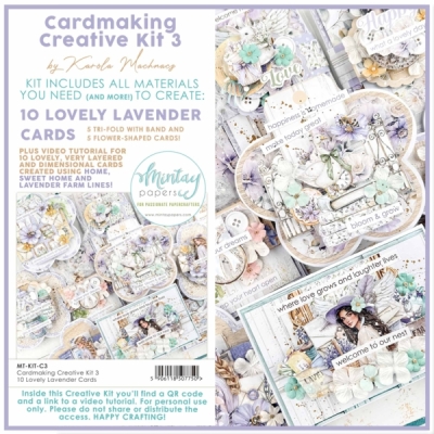 WYSYŁKA PO 25 KWIETNIA 2026 - Kartkowy Zestaw Kreatywny 3 - 10 Lawendowych Kartek
