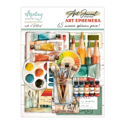 WYSYŁKA PO 25 KWIETNIA 2026 - Art Journal - Papierowe Elementy - Art, 65 pcs