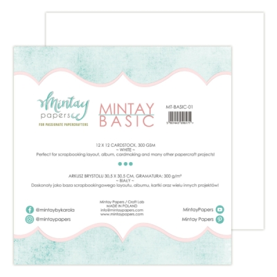 Mintay Basic - Karton 30,5 x 30,5 cm, g/m² - Kraft, 6 arkuszy