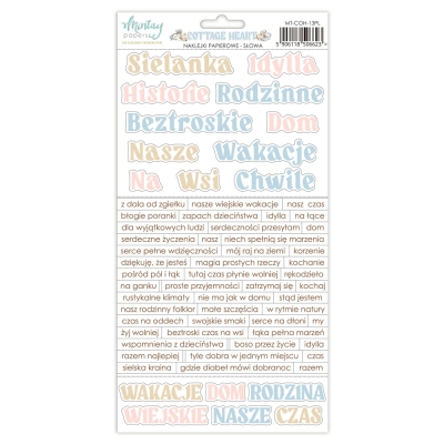 WYSYŁKA PO 17 LIPCA 2025 - NAKLEJKI PAPIEROWE - NAPISY POLSKIE - COTTAGE HEART
