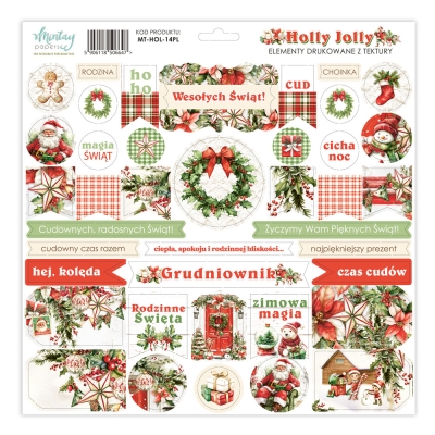 WYSYŁKA PO 17 LIPCA 2025 - TEKTURKA KOLOROWA POLSKA - HOLLY JOLLY