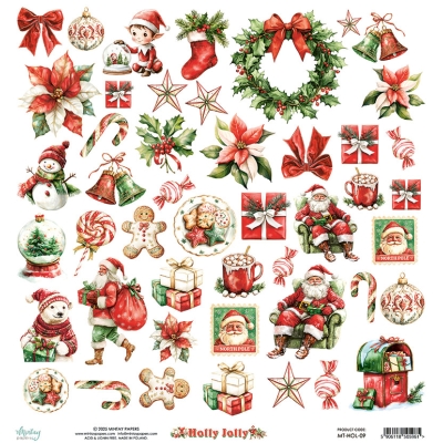 WYSYŁKA PO 17 LIPCA 2025 - ARKUSZ DO WYCIĘCIA- HOLLY JOLLY