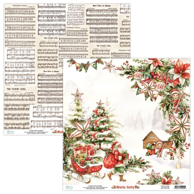 WYSYŁKA PO 17 LIPCA 2025 - PÓŁ ZESTAWU DUŻEGO 30,5 CM X 30,5 CM - HOLLY JOLLY