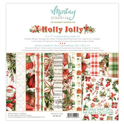 WYSYŁKA PO 17 LIPCA 2025 - ZESTAW DUŻY 30,5 CM X 30,5 CM - HOLLY JOLLY