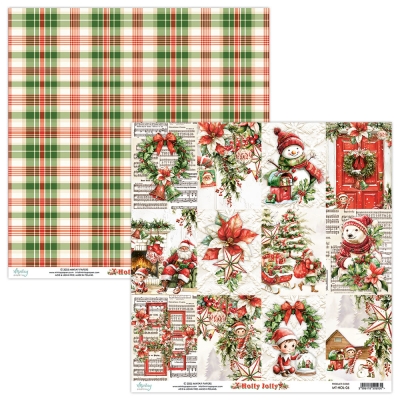 WYSYŁKA PO 17 LIPCA 2025 - PÓŁ ZESTAWU DUŻEGO 30,5 CM X 30,5 CM - HOLLY JOLLY
