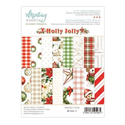 WYSYŁKA PO 17 LIPCA 2025 - ZESTAW 15,2 X 20,0 CM - HOLLY JOLLY