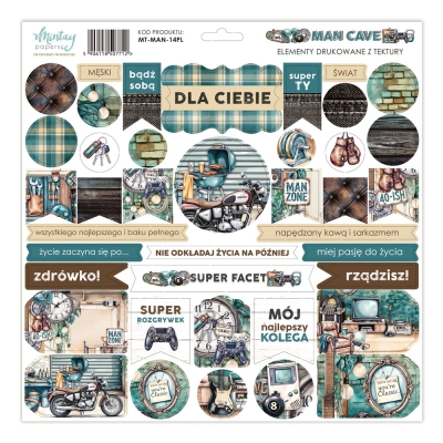WYSYŁKA PO 15 STYCZNIA 2026 - ARKUSZ ELEMENTÓW TEKTUROEYCH - MAN CAVE PL (POLSKIE)