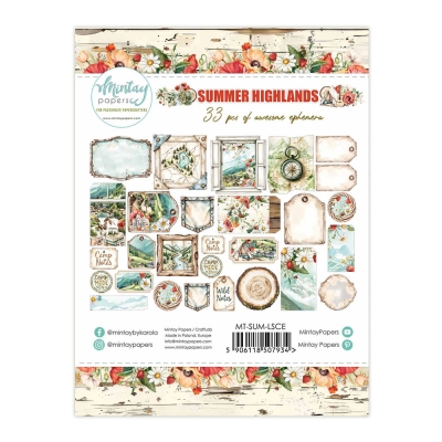 WYSYŁKA PO 25 KWIETNIA 2026 - SUMMER HIGHLANDS - PAPIEROWE KOPERTY I TAGI - wycięte -