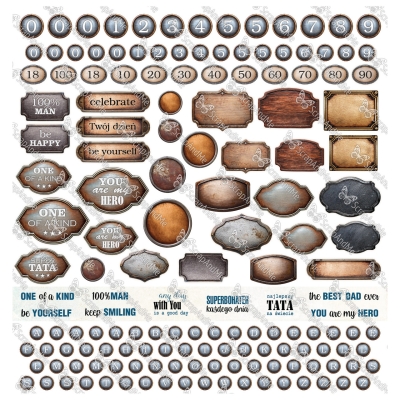 4 HIM ZESTAW PAPIERÓW - 30x30 cm - SCRAPANDME