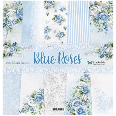 Zestaw papierów BLUE ROSES 30x30 cm - SCRAPANDME