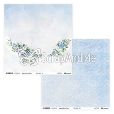 Zestaw papierów BLUE ROSES 20x20 cm - SCRAPANDME