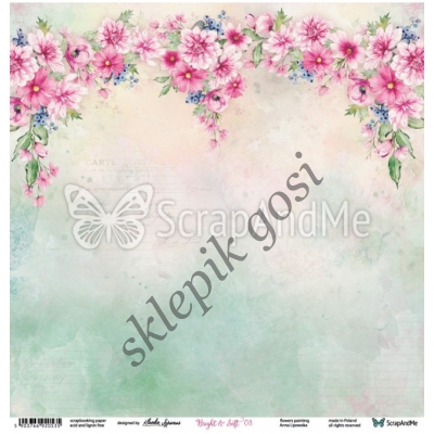 Dwustronny papier do scrapbookingu - ScrapAndMe - BRIGHT AND SOFT 03/04
