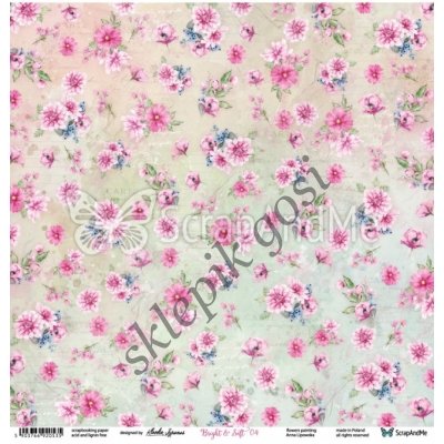 Dwustronny papier do scrapbookingu - ScrapAndMe - BRIGHT AND SOFT 03/04