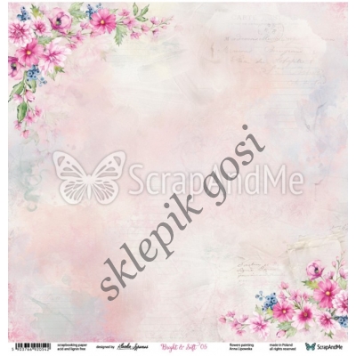 Dwustronny papier do scrapbookingu - ScrapAndMe - BRIGHT AND SOFT 05/06