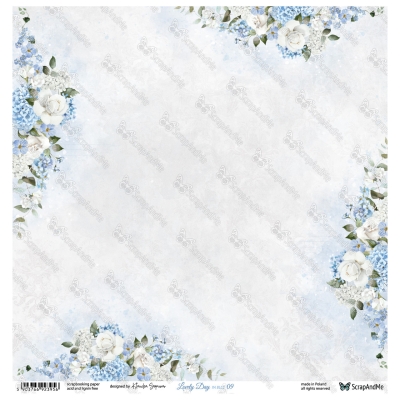 LOVELY DAY IN BLUE - KARTA 9/10 - 30x30 cm - SCRAPANDME