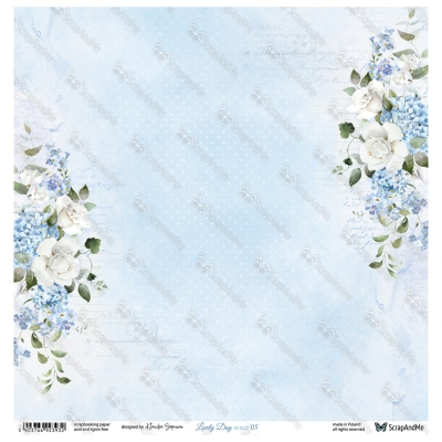 LOVELY DAY IN BLUE - KARTA 5/6 - 30x30 cm - SCRAPANDME