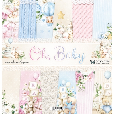 OH, BABY - ZESTAW PAPIERÓW - 30x30 cm - SCRAPANDME