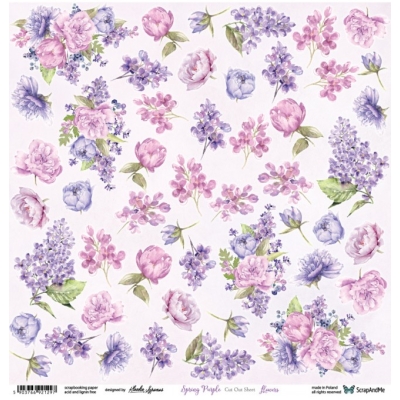 Spring Purple Flowers - ScrapAndMe
