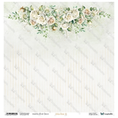 WHITE ROSES KARTA 05/06 - 30x30 cm - SCRAPANDME