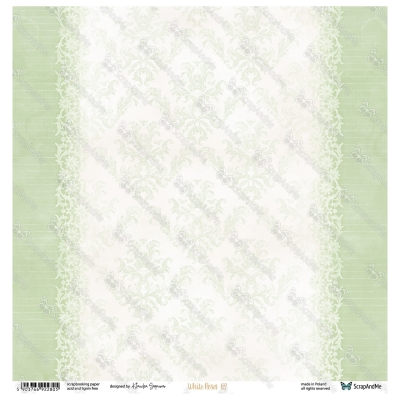WHITE ROSES KARTA 01/02 - 30x30 cm - SCRAPANDME