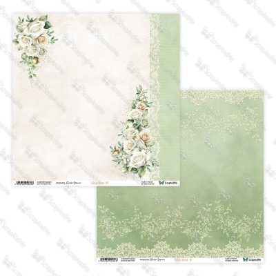 Zestaw papierów WHITE ROSES 30x30 cm - SCRAPANDME
