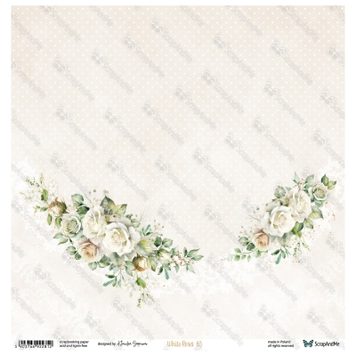WHITE ROSES KARTA 03/04 - 30x30 cm - SCRAPANDME