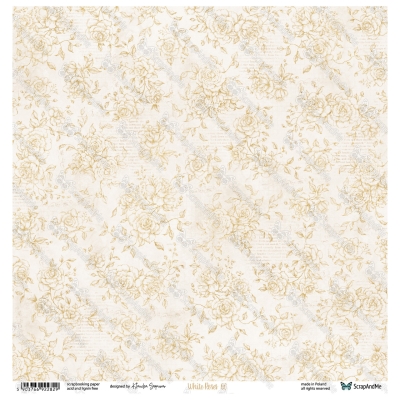 WHITE ROSES KARTA 05/06 - 30x30 cm - SCRAPANDME