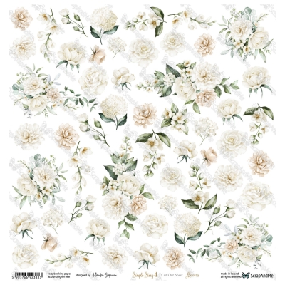 SIMPLE STORY 4 - FLOWERS - 30x30 cm - SCRAPANDME