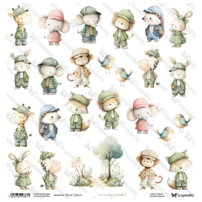 ANIMALS 1 - 30x30 cm - SCRAPANDME