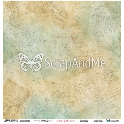 Dwustronny papier do scrapbookingu - ScrapAndMe - VINTAGE GARDEN 07/08