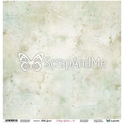 Dwustronny papier do scrapbookingu - ScrapAndMe - VINTAGE GARDEN 01/02