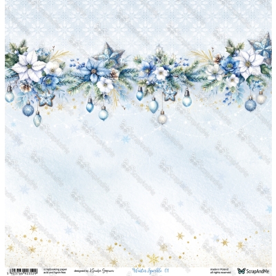 WINTER SPARKLE 01/02 - 30x30 cm - SCRAPANDME