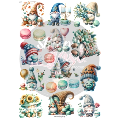 ARKUSZ A4 - NR 0174 - GNOMY 3