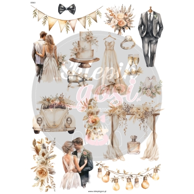 ARKUSZ A4 - NR 0063 - BOHO WEDDING