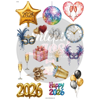 ARKUSZ A4 - NR 0183 - NOWY ROK 2026