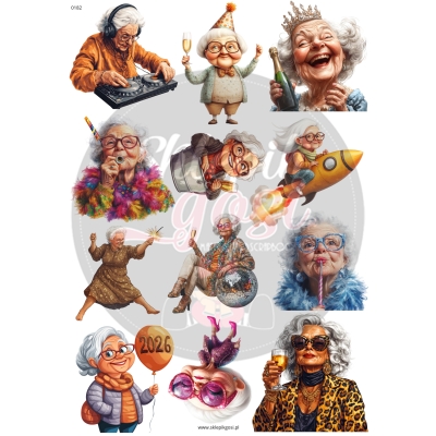 ARKUSZ A4 - NR 0182 - BABCIE NOWOROCZNE