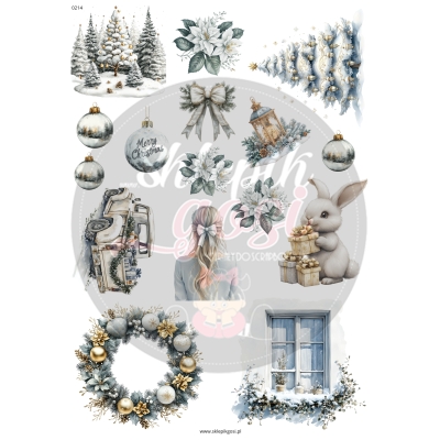 ARKUSZ A4 - NR 0214 - BIAŁE ŚWIĘTA