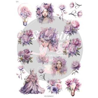 ARKUSZ A4 - NR 0272 - FIOLECIK