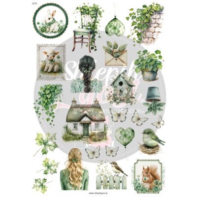 ARKUSZ A4 - NR 0276 - ZIELONO MI