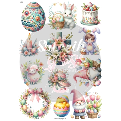 ARKUSZ A4 - NR 0230 - WIELKANOC 5