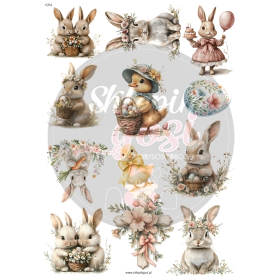 ARKUSZ A4 - NR 0266 - KRÓLICZKI