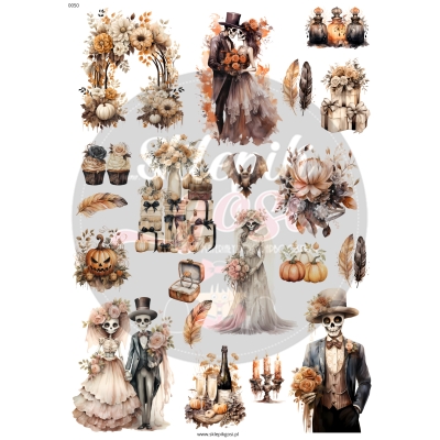 ARKUSZ A4 - NR 0050 - HALLOWEENOWY ŚLUB