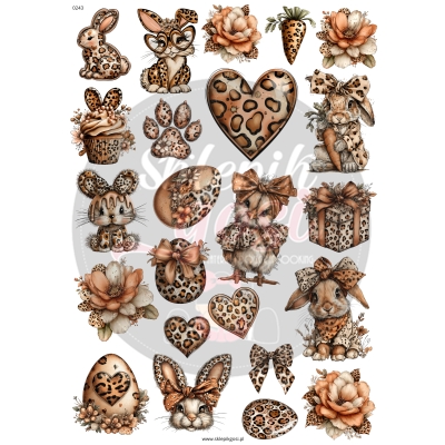 ARKUSZ A4 - NR 0243 - WIELKANOC PANTERKA