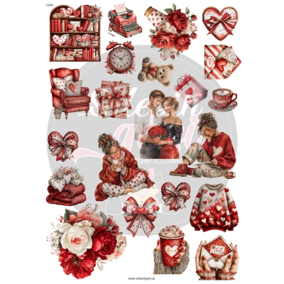 ARKUSZ A4 - NR 0246 - WALENTYNKI 7