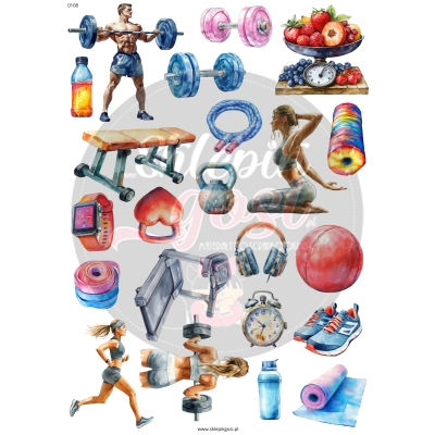 ARKUSZ A4 - NR 0108 - FITNESS