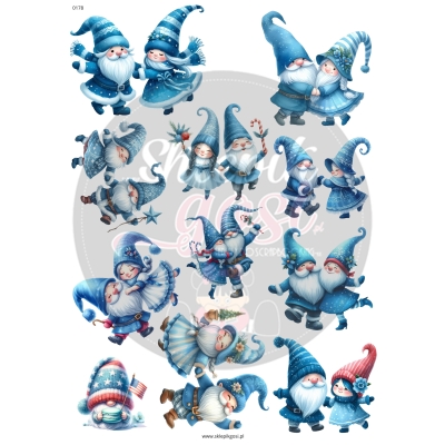 ARKUSZ A4 - NR 0178 - GNOMY TANCZĄCE