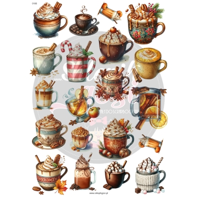 ARKUSZ A4 - NR 0180 - KAWA I KAKAO