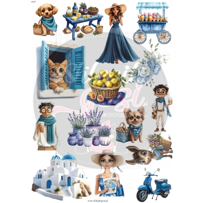 ARKUSZ A4 - NR 0017 - SANTORINI