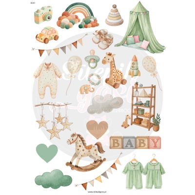 ARKUSZ A4 - NR 0041 - BOHO BABY