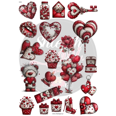ARKUSZ A4 - NR 0242 - WALENTYNKI 6